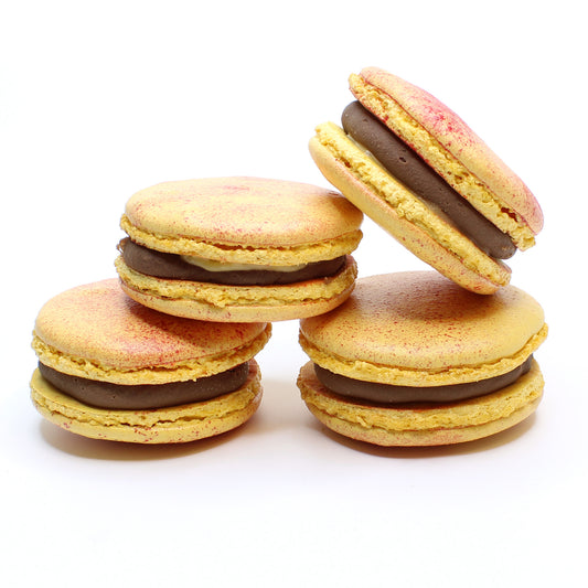 Large Passionfruit & Milk Chocolate Macarons - Box of 4