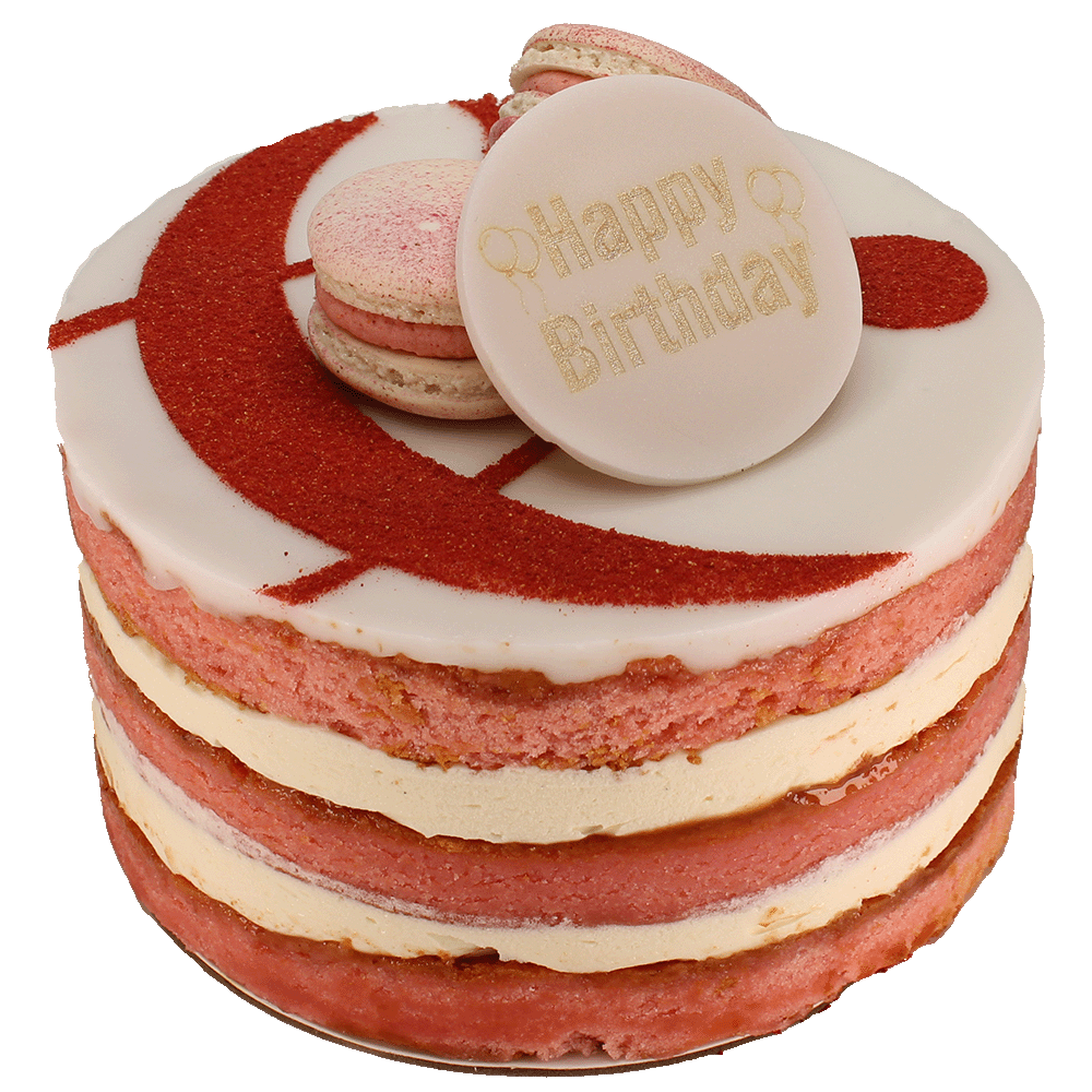 STRAWBERRIES & CREAM CELEBRATION CAKE