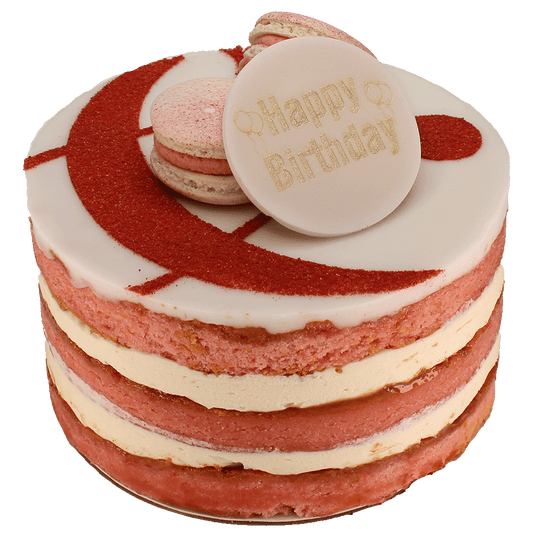 STRAWBERRIES & CREAM CELEBRATION CAKE